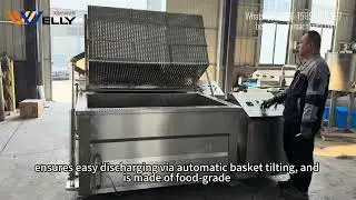 Basket Tilting Blanching Machine | Fruit and Vegetable Blancher | Automatic Blanching Machine