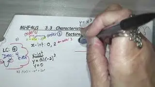 MHF4U1 3.3 Characteristics of Polynomial Functions in Factored Form Part 4