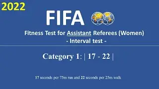 2022 FIFA Fitness Test for Assistant Referees (Women): Interval test - Category 1