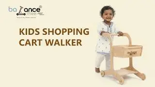 Wooden Shopping Cart Walker for Toddlers | Balance Mee Unboxing & Assembly