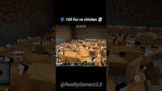 Minecraft 100 fox vs chicken #minecraft #gaming #memes