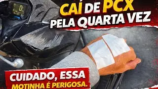 CAÍ COM A HONDA PCX SEM ABS VÁRIAS VEZES 🥲