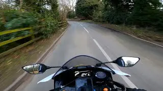 Yamaha R7 Winter Ride Country Roads | 4K POV | 2023 Yamaha R7 Akrapovic GYTR #yamaha #motorcycle