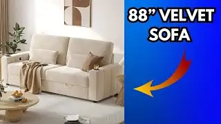 COPIAE 88&rdquo; Velvet Couch Review &ndash; USB Ports, Storage, Cup Holders & Modern Comfort!