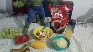 Whey protein da growft suplementos salada de frutas top demais shaipy 🔝💪💪🦵🦵🍓🍓🍇🍌🥑🍉🍓🍍