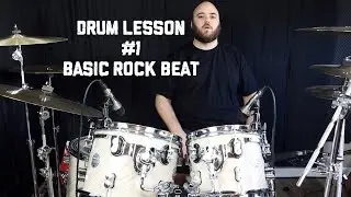 Basic rock beat drum lesson - Lesson #1
