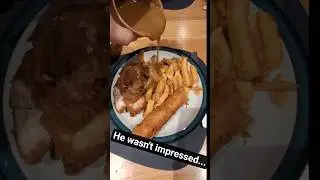 He wasn&rsquo;t impressed&hellip; Local chippy review 🍟👀