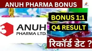 Anuh Pharma Bonus Share |  Anuh Pharma Share Latest News | Anuh Pharma Q4 Result  @stocksynergy