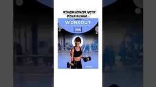 🔥Premium workout poster design in canva#canvadesign #sayyara#shorts