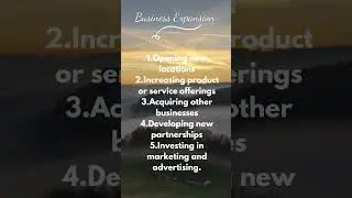 Important Points Of Business Expansion.