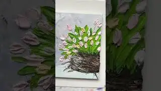 Flowers Canvas Art Palette Knife Wall Art Easy Small Painting Ideas Flowers Textured Canvas Wall Art
