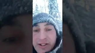 выехали на́ участок по охотиться,обживаем зимушку,воду добываю