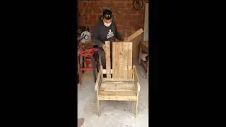 sillon de un cuerpo individual con palet