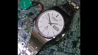 Высокоточные мужские винтажные часы Citizen Crystron 4 Mega 1979 года. Артикул модели 4-730712 Y.