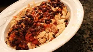 High-Protein Bodybuilding Meal:  Salsa Chicken & Black Beans