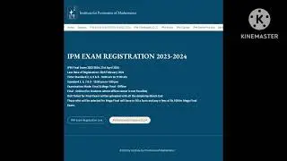 Registration for IPM MATH SCHOLARSHIP EXAM FOR 2023 -24