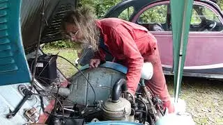 Testing after the new dynamo was fitted - a tense moment!