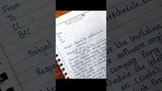 Email Writing | Interview Reschedule email | Email Format #shorts #email