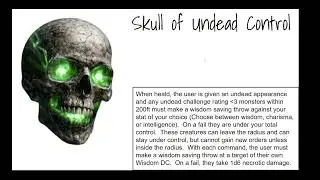 Skull of Undead Control DnD Homebrew Showcase