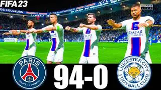 What If Ronaldo Messi Neymar & Mbappe Play Together! PSG 95-0 LEICESTER CITY| PS5&trade; [4K ] Next Gen