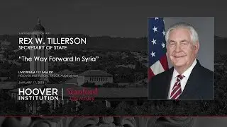 U.S. Secretary of State Rex Tillerson discusses Syria 1/17/18, sits down with Condoleezza Rice