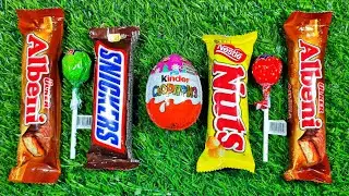 Satisfying video Asmr lollipops candy and chocolate gummy candy and chocolate