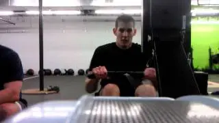 On board with Jared during his 200m row sprint