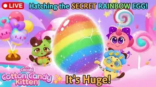 🔴 LIVE: Cocobi Cotton Candy Kitten Hatching the SECRET RAINBOW EGG! 🥚✨ It&rsquo;s Huge!