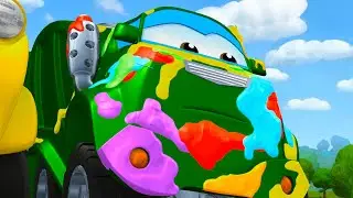 Painting Cars | Car Cartoons for Kids | The Adventures of Chuck & Friends