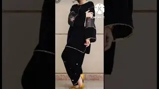 black velvet handwork suit.. design.. # black velvet dress # black handwork dress