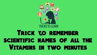 Remember scientific names of Vitamins in 2 minutes