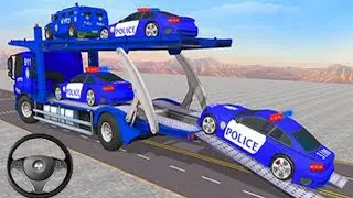 Transporting Truck Vehicles in Cargo Plane - Police Car Transporter Simulator - Android Gameplay HD
