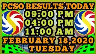 PCSO RESULT 9:00PM DRAW[FEB.18,2020]TUESDAY