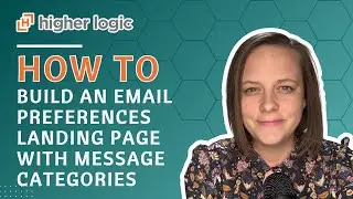 Email Preferences Landing Page - Message Categories