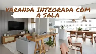 Varanda integrada com a sala - Churrasqueira varanda
