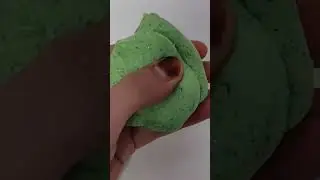 Green moon dough w/ blue glitter!! #homemade