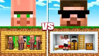 VILLAGER BASE vs. CARRY DEPIE BASE IN MINECRAFT️‍🔥
