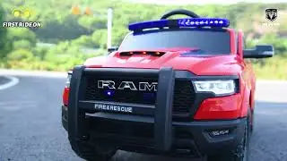 FirstRideOn | Ram 1500 RHO 24V Kids Ride on Fire Truck| Ride-On Toy for Little Firefighters