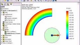 COSMOSWorks Hoop and Radial Stresses