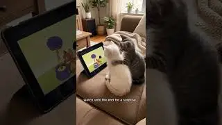 cute cat couple loves watching tom & jerry!
