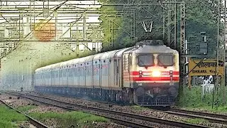 Morning High Speed Trains through Winter Fog | Indian Railways Fastest rail corridor