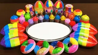 Rainbow Slime ! Mixing Makeup And Floam into Glossy Slime | Satisfying Videos 194