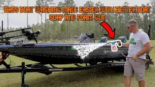 Bass boat washing made easier with better boat soap and foam gun