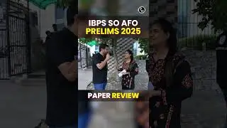 IBPS SO AFO Prelims 2025 Paper Review! #IBPSAFO2025 #IBPS2025 #Shorts #PW #AgricultureWallah