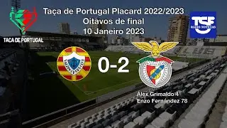 Varzim x Benfica 0-2 Relato Golos R&aacute;dio TSF | Ta&ccedil;a Portugal Placard  2022/2023 Oitavos de Final