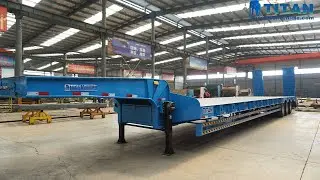 Excavator trailer | 3 axles low bed drop deck 60/80 tons heavy duty equipment trailer for sale