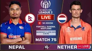 NEPAL VS NEDHERLAND ICC WcL2 MATCH LIVE STREAM / NEP VS NED 75TH MATCH LIVE STREAM