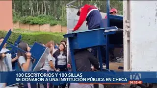 Juegos infantiles e inmobiliario fueron donados a una instituci&oacute;n p&uacute;blica en Checa