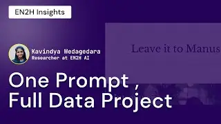 Manus AI Demo: One Prompt Builds Complete Data Project