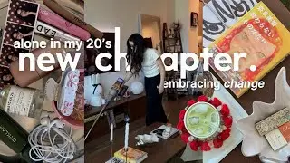 starting over alone in my 20’s 🌱 moving, fear of change, new apartment, slowing down, self care🧘🏻‍♀️